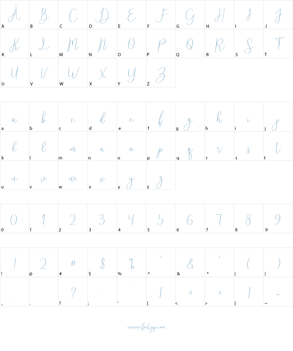 Reading Font Character